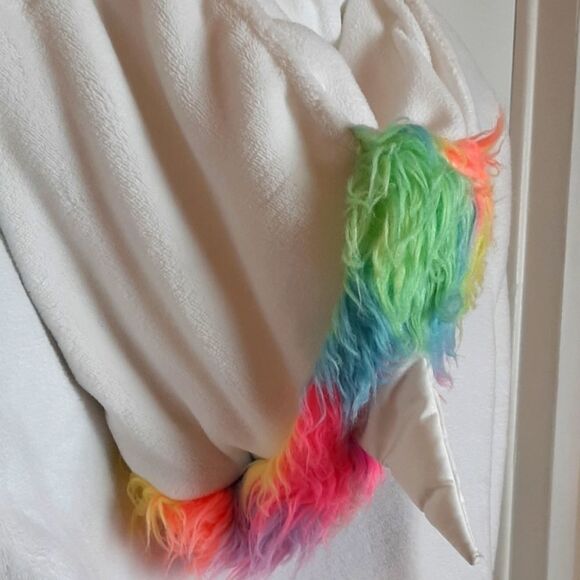 Sos white FLEECE POCKET UNICORN HOODIE L - Picture 3 of 8